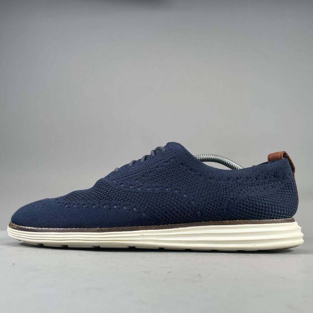 Cole Haan OriginalGrand Stitchlite Men 10.5M Blue Oxford Casual Dress Shoe EUC